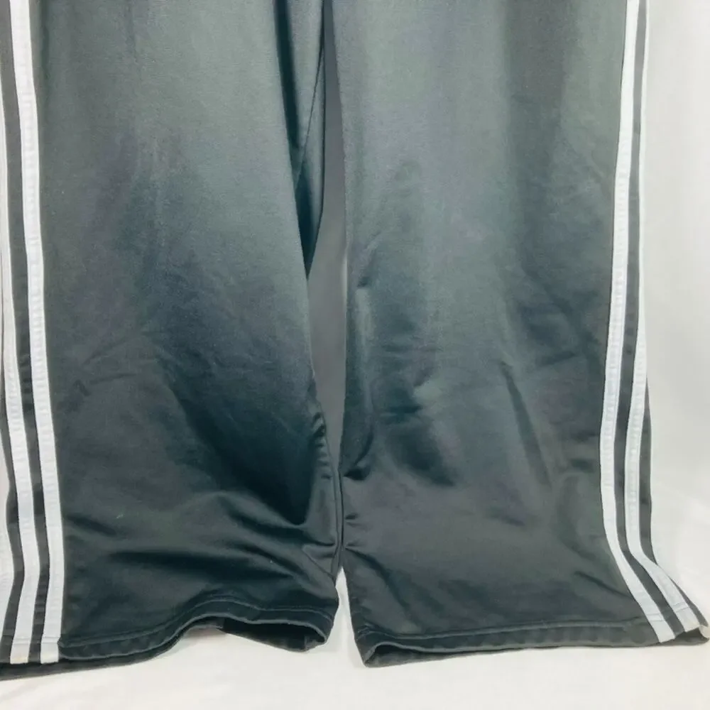 Adidas 3 Stripes Sweatpants Mens Medium Black Straight Warm Up Track